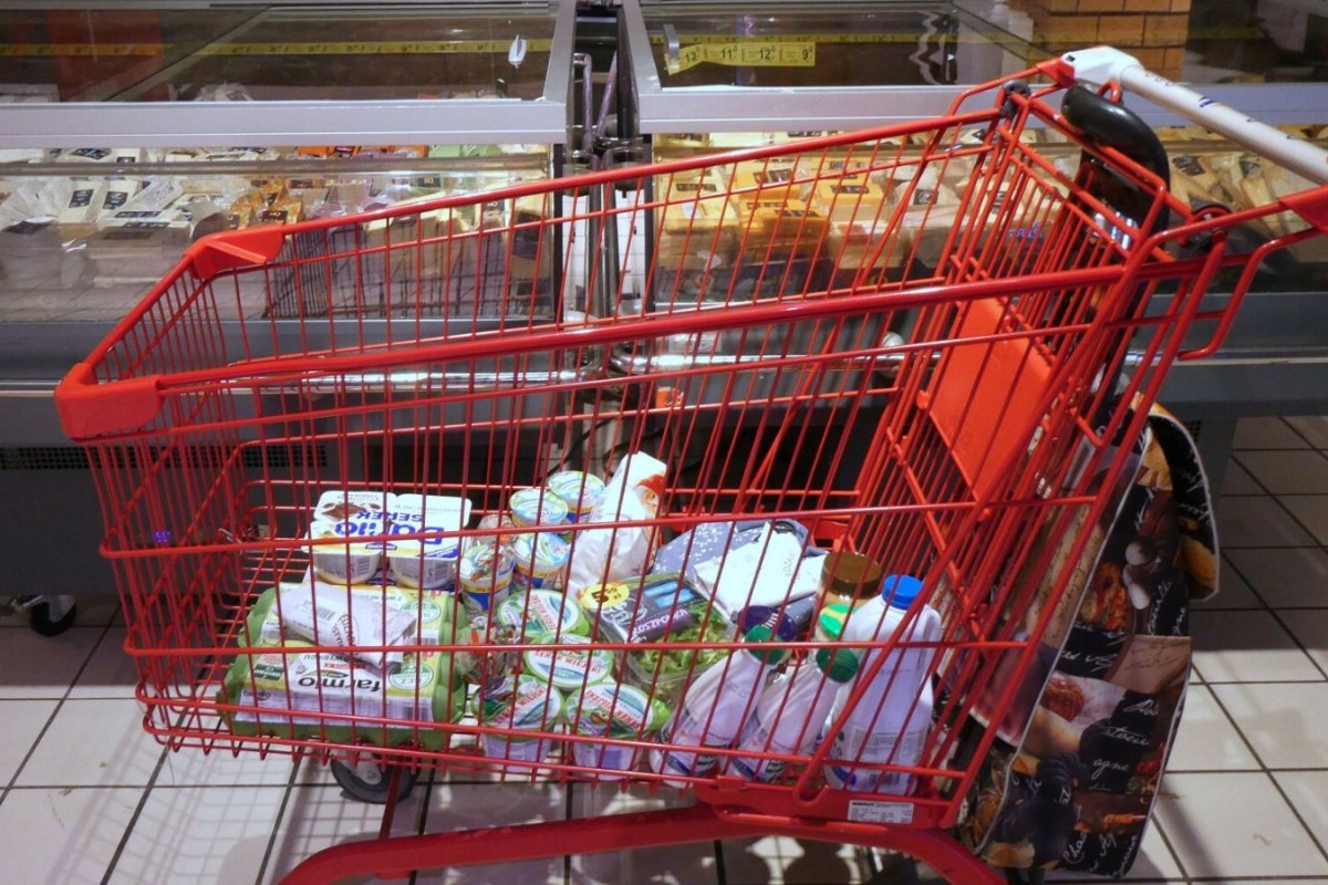 delivery truck supermarket night