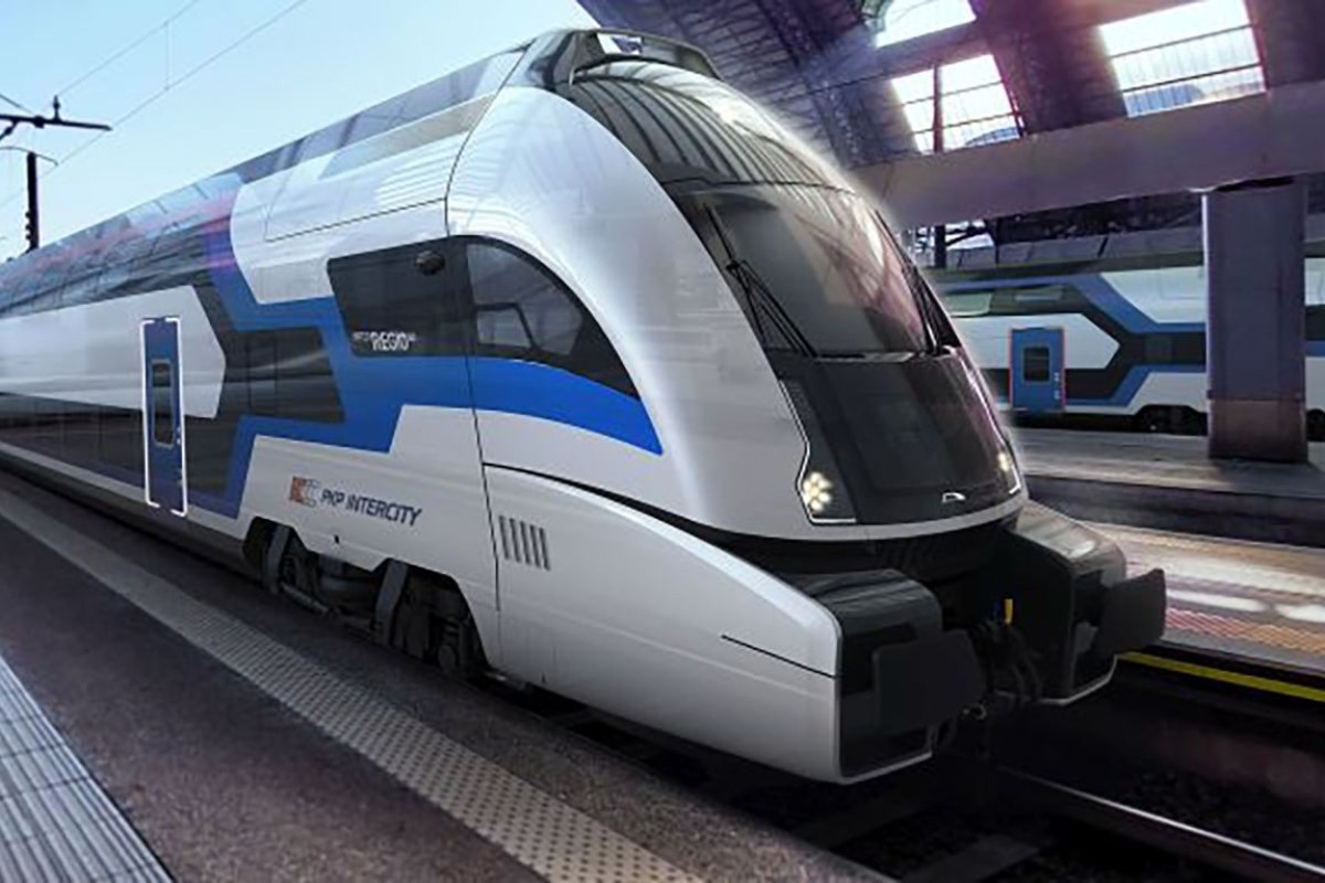 modern double-decker train