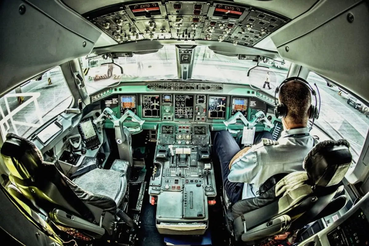 airplane cockpit