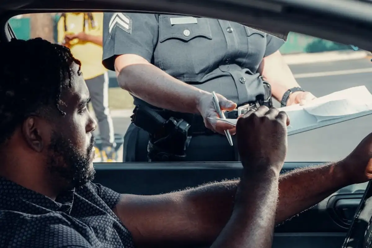 police officer traffic ticket