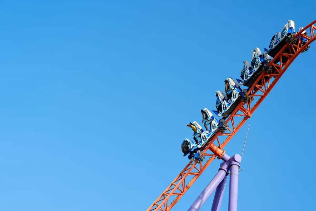 amusement park roller coaster