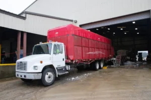 truck loading cargo