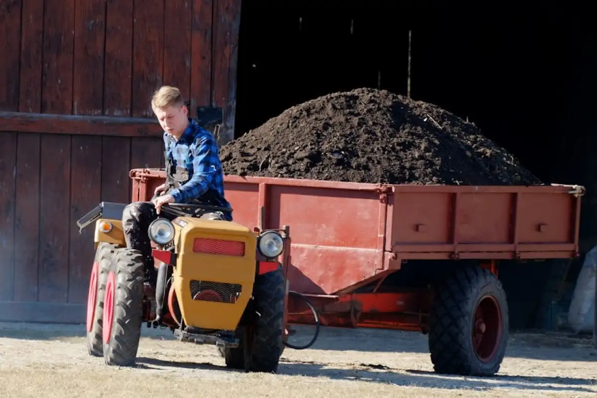 young farmer tractor