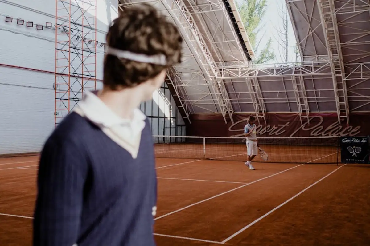 tennis player winning