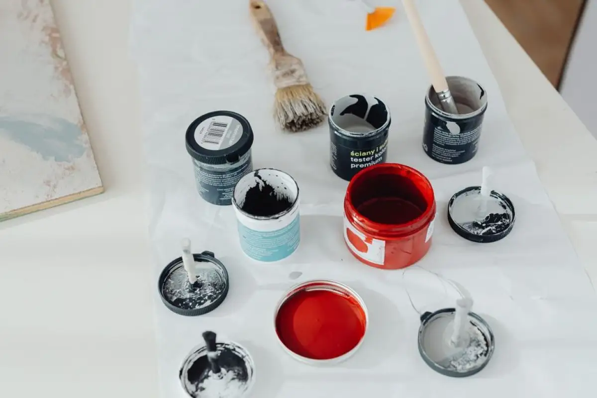 paint cans laboratory