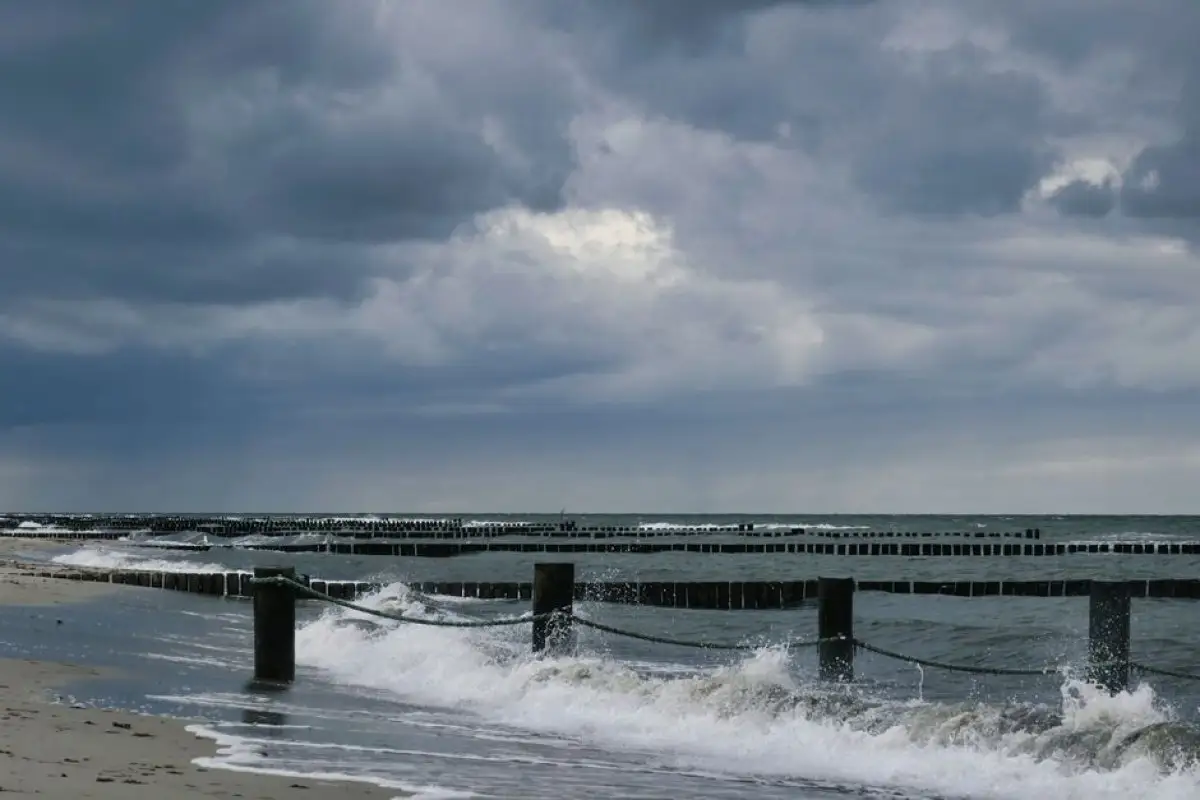 stormy baltic sea