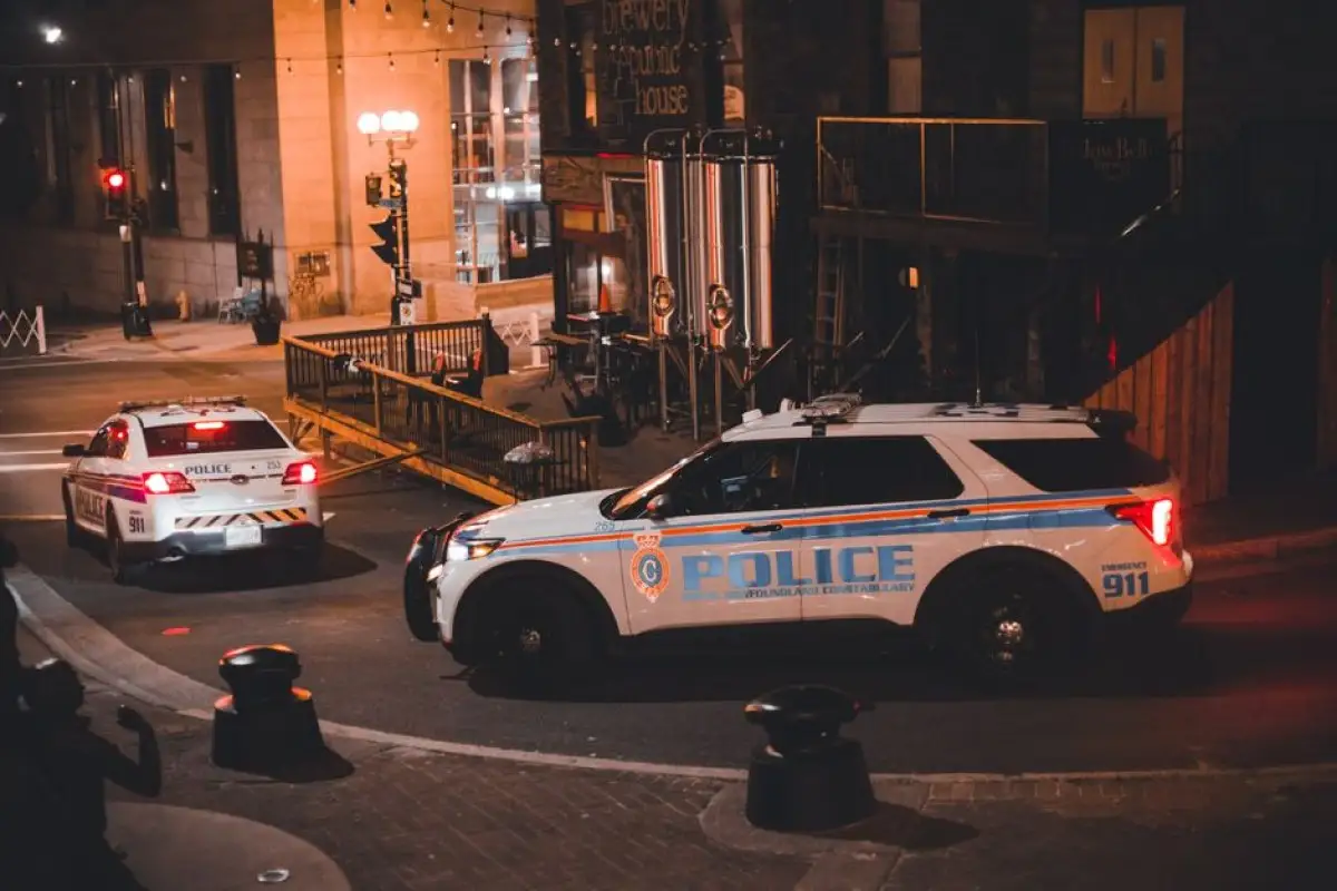 police car road