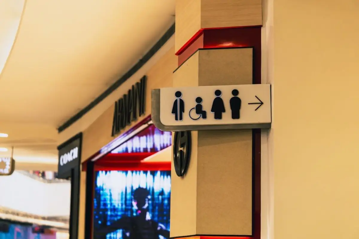 store toilet sign