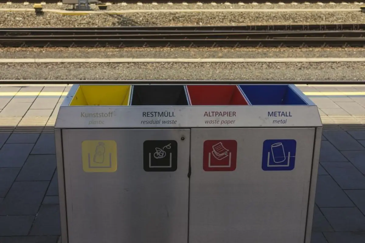 waste sorting bins